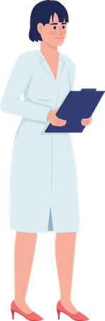 General practitioner with clipboard Illustration