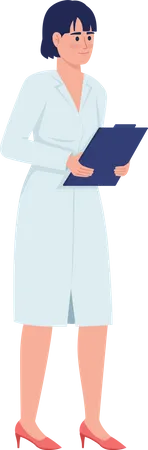 General practitioner with clipboard  Illustration