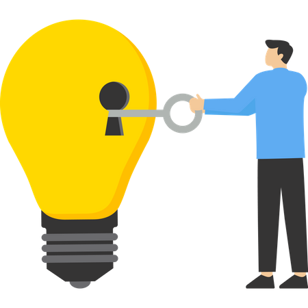 Generate ideas or solutions in business  Illustration