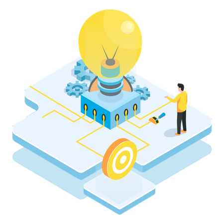Génération d'idées de startup  Illustration