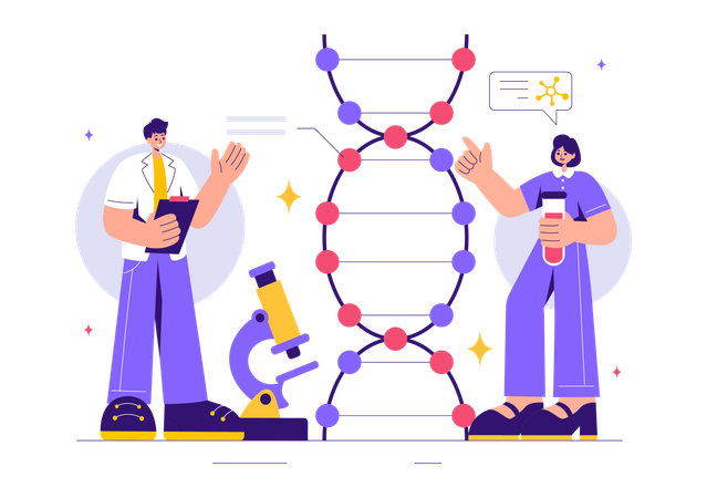 Genetic Research  Illustration