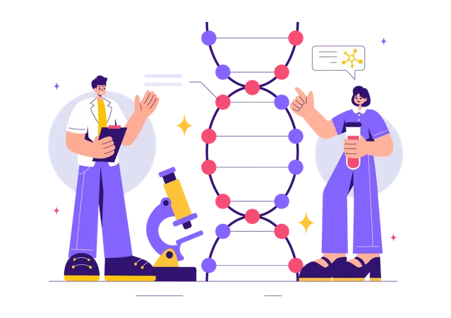 Genetic Research  Illustration