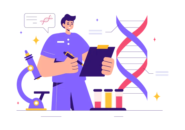 Genetic Research  Illustration