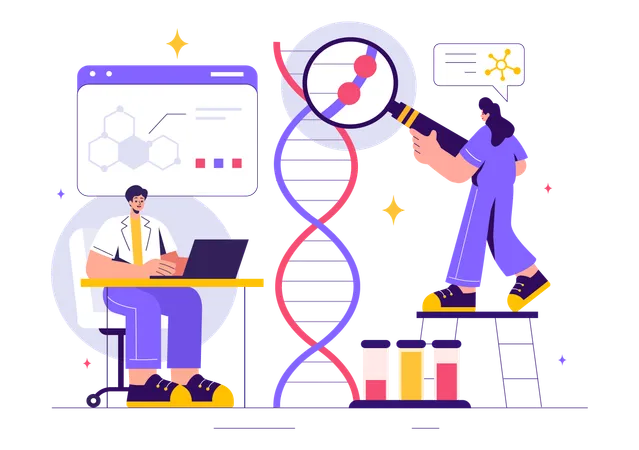 Genetic Research  Illustration