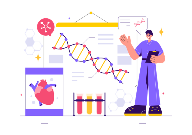 Genetic Research  Illustration