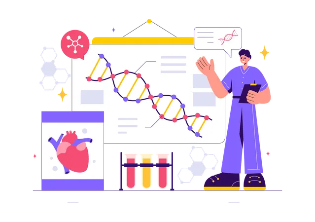 Genetic Research  Illustration