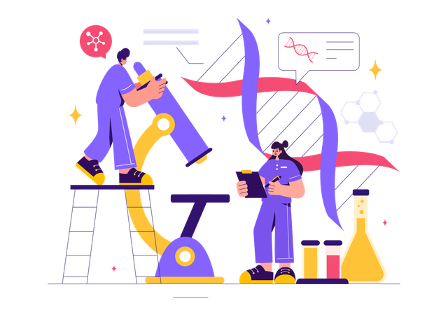 Genetic Research  Illustration