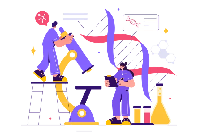 Genetic Research  Illustration