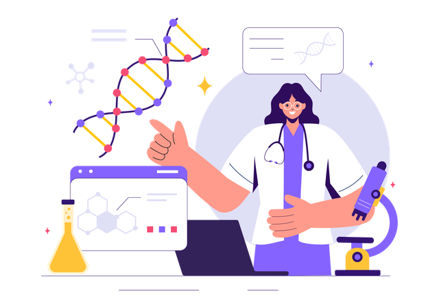 Genetic Research  Illustration