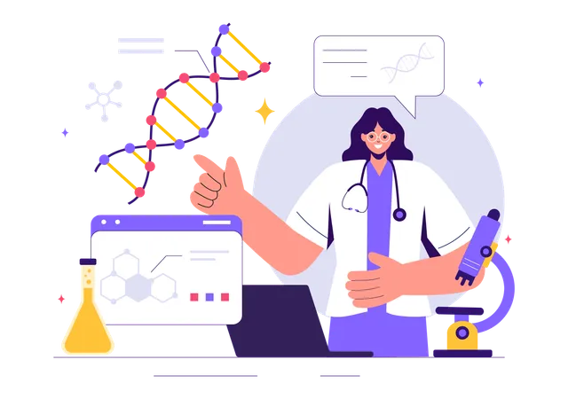 Genetic Research  Illustration