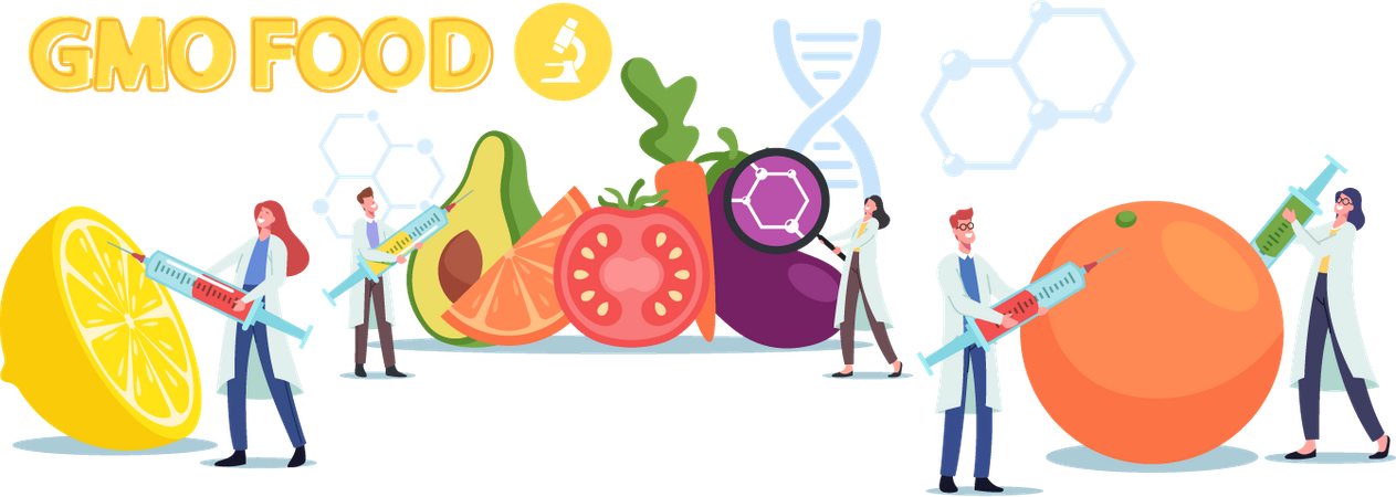 Genetically Modified Food and Agriculture  Illustration