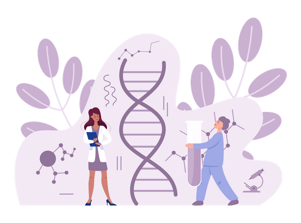 Genetics doctor  Illustration