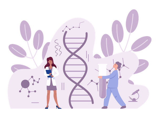 Genetik Arzt  Illustration