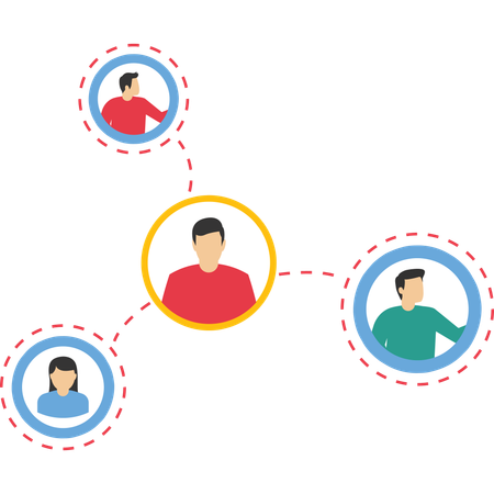 Gens d'affaires faisant une réunion en ligne  Illustration