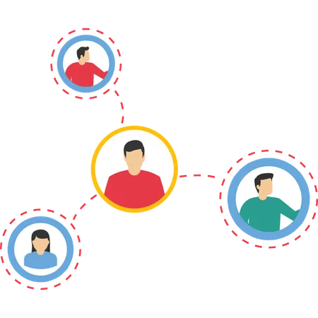 Gens d'affaires faisant une réunion en ligne  Illustration