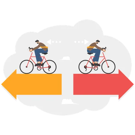 Les gens d'affaires et leur façon différente  Illustration