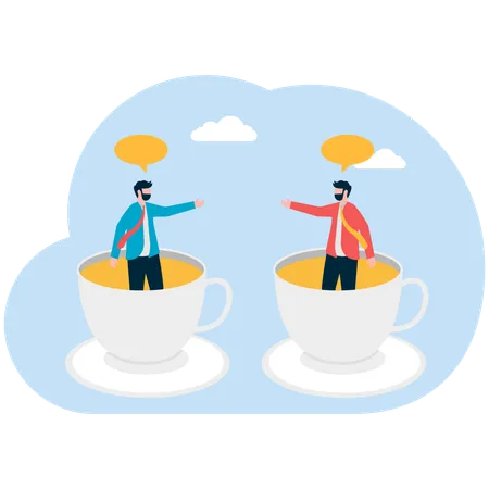 Gens d'affaires prenant une pause-café  Illustration