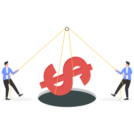 Gens d'affaires faisant un travail d'équipe  Illustration