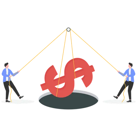 Gens d'affaires faisant un travail d'équipe  Illustration