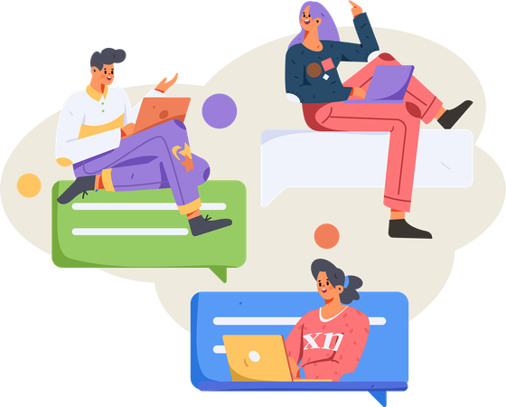 Gens d'affaires discutant d'affaires  Illustration