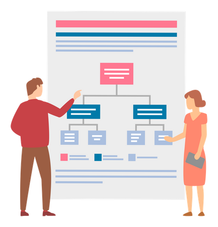 Flux de travail de planification des gens d'affaires  Illustration