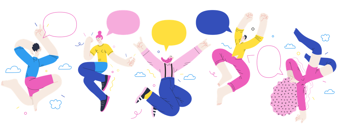 Gens heureux  Illustration