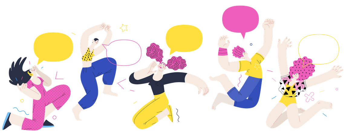 Gens heureux  Illustration
