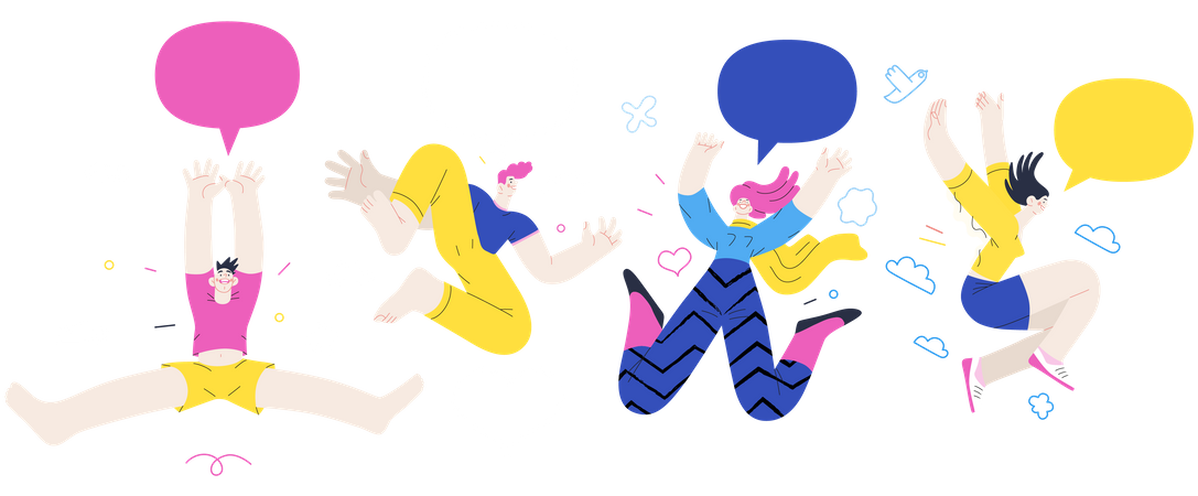 Gens heureux  Illustration