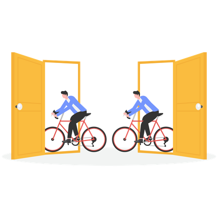 Gente de negocios Cambia para tener mejores oportunidades  Illustration