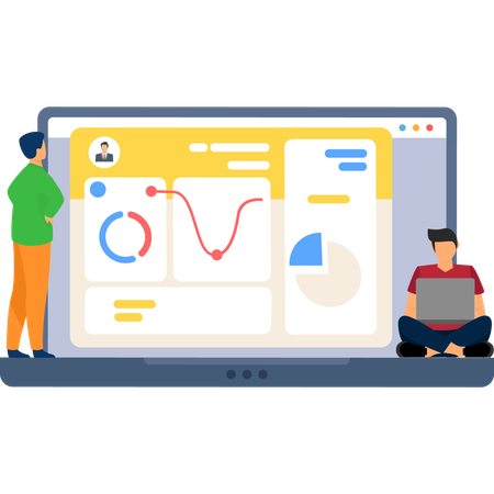Gente de negocios elaborando la estrategia de la empresa  Ilustración