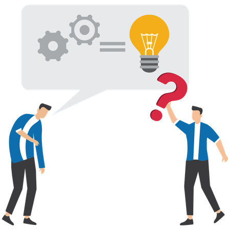 Gente de negocios resolviendo problemas de negocios  Ilustración