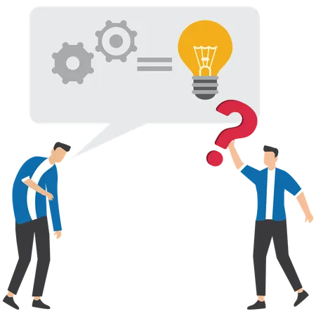 Gente de negocios resolviendo problemas de negocios  Ilustración