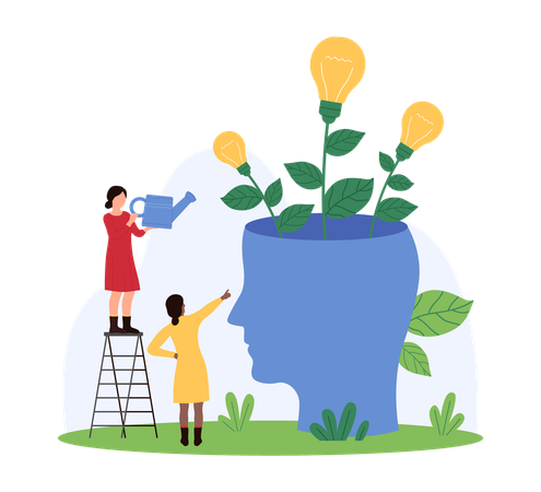 Gente de negocios trabajando en el desarrollo de ideas creativas.  Illustration