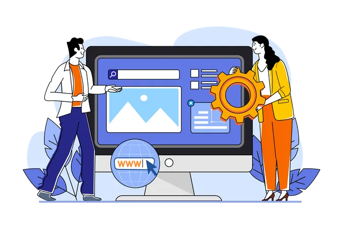 La gente desarrolladora desarrolló el sitio web.  Ilustración