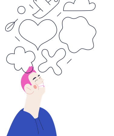 Gente feliz hablando  Ilustración