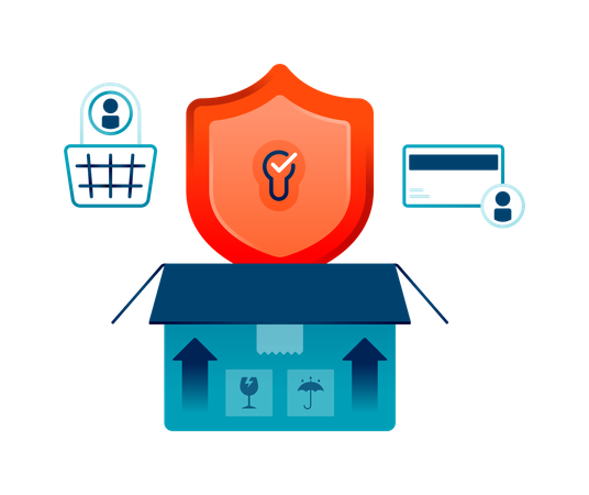 Aufrechterhaltung der Produktpaketsicherheit  Illustration