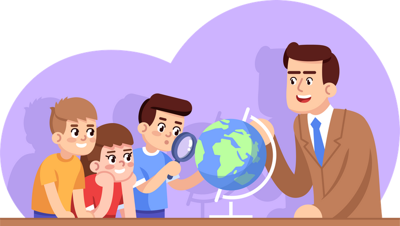 Geography lesson  Illustration