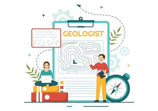 Geological Study Illustration