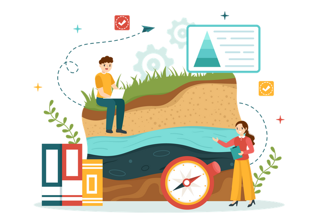 Geologische Studie  Illustration