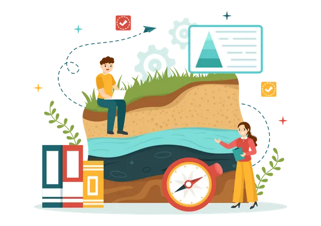 Geologische Studie  Illustration