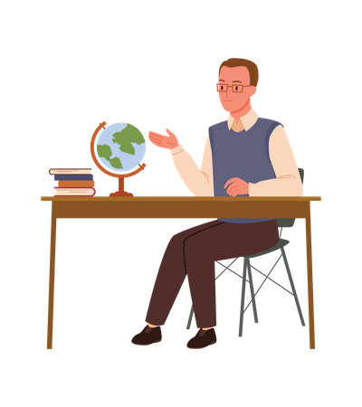 Geology Male Professor  Illustration