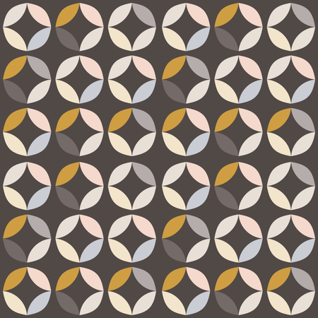Geometric seamless pattern with colorful circles in retro design Illustration