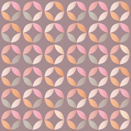 Geometric seamless pattern with colorful circles in retro design  Illustration