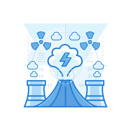 Geothermal Plant  Illustration