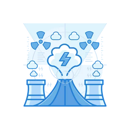 Geothermal Plant  Illustration