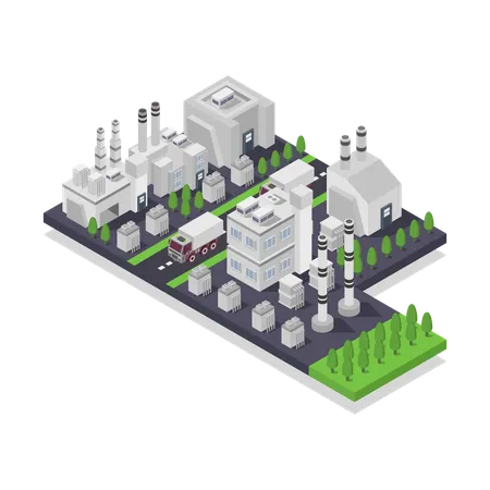 Geothermal power plant  Illustration