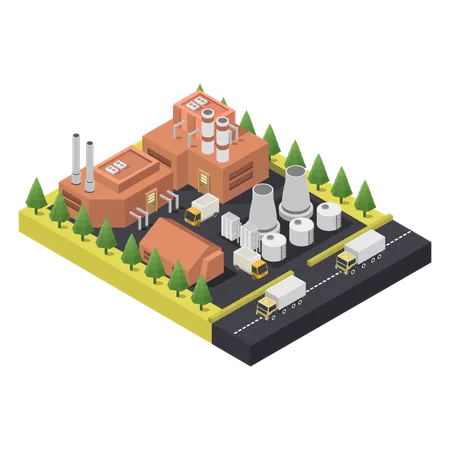 Geothermal power plant  Illustration