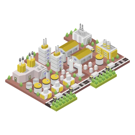 Geothermiekraftwerk  Illustration