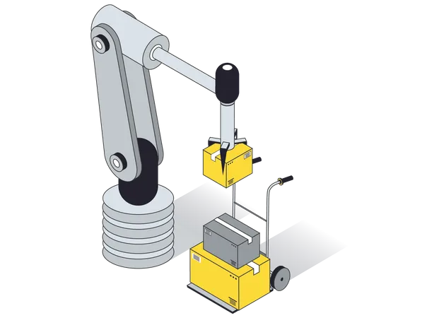 Gestão automatizada de armazéns  Ilustração