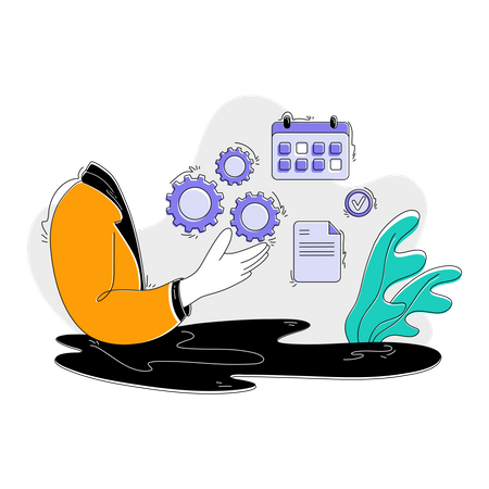 Gerenciamento de agenda comercial  Illustration